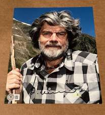 REINHOLD MESSNER SIGNED 8X10 PHOTO BECKETT COA IST TO SOLO CLIMB MT EVEREST #3