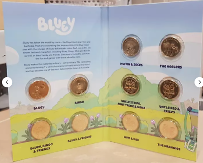 AUSTRALIA BLUEY 2024 $1 DollarBucks x 10 Coin Set Collection