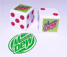 Mtn Dew Dice Pair Set Collectible Board Game Night Rare Mt Mountain