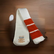 VTG Gulf Coast Tube Socks Sportswear 10-15 Acrylic 80s Striped USA Made Orange
