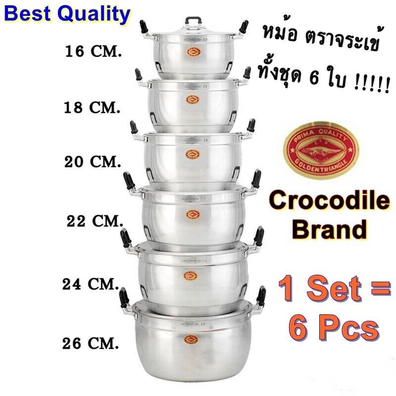 XXL Thai Traditional Crocodile Brand Aluminum Cooking Pot 2