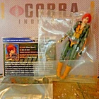 GI JOE ~ 2016 SDCC SCARLETT v15 ~ 100% & CARD with SEALED WEAPONS & STAND 1982