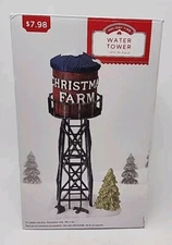Holiday Time Christmas Village Accessory WATER TOWER 3.25 X 2.375 X 6.875" (E6)