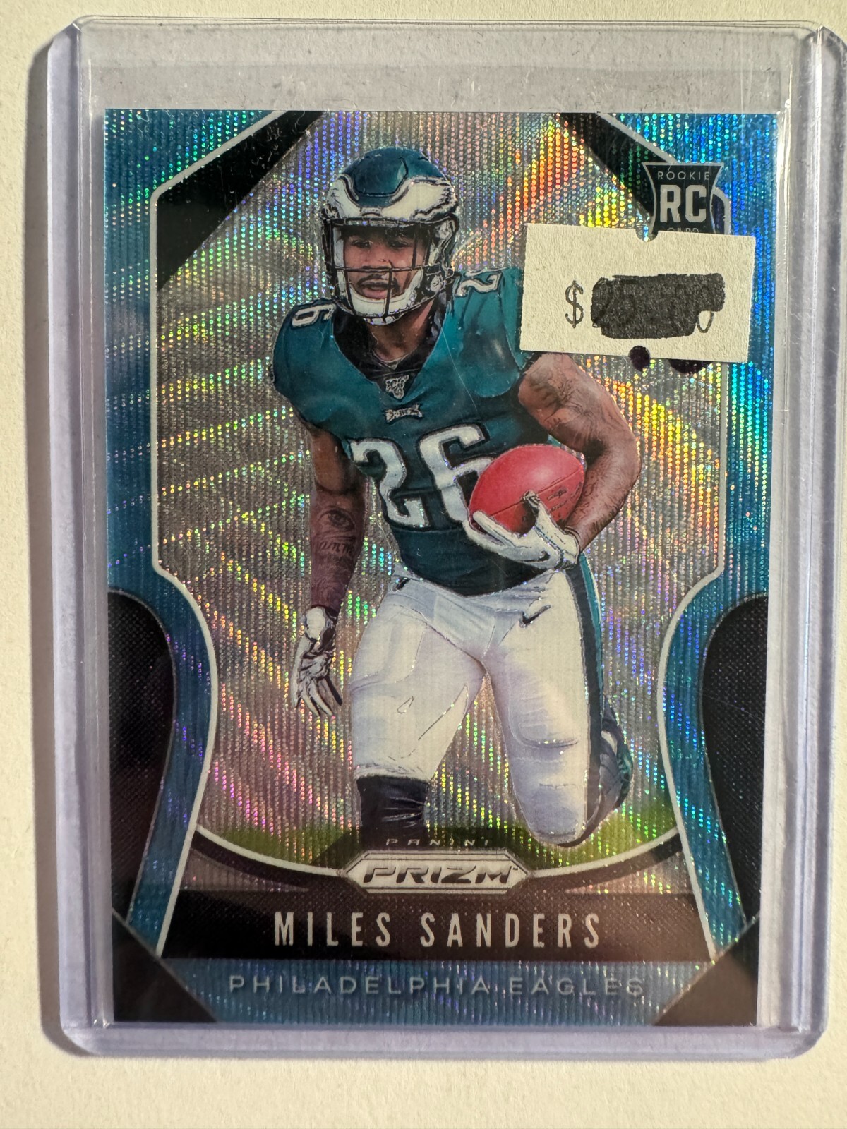 K245,374 - 2019 Panini Prizm Prizms Blue Wave #326 Miles Sanders #/199