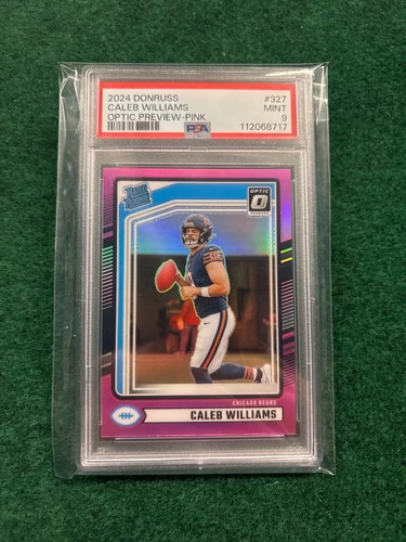 2024 Panini Donruss Caleb Williams 327 Optic Preview Pink Rookie Rc Mint PSA 9