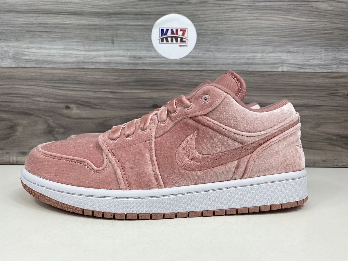 Pink velvet shop nike shoes