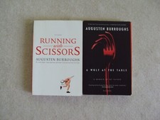 Lot of 2 Memoir Running with Scissors, A Wolf At The Table Augusten Burroughs.