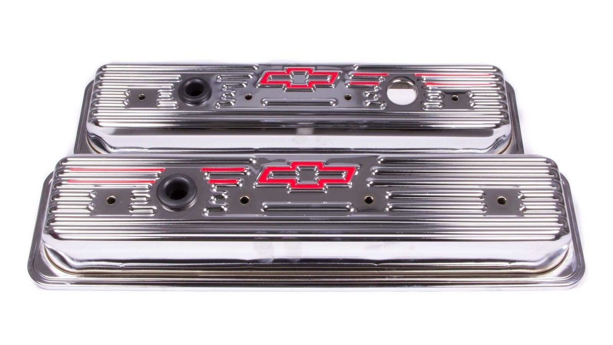 Proform Big Block Chevy (BBC) Chrome Bowtie Valve Covers - Short w/Baffle Proform Big Block Chevy (BBC) Chrome Bowtie Valve Covers - Short w/Baffle