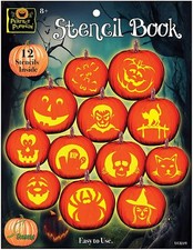 Perfect Pumpkin Stencil Book 12 Designs Seasons Halloween Carving Trace Template