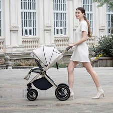 Babymore Kai Pram Pushchair - Safety Tested Baby Pram Travel System with All Acc