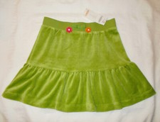 Gymboree Girls Green Velour Skirt with flower appliqu s NWT 8 Fall for Autumn