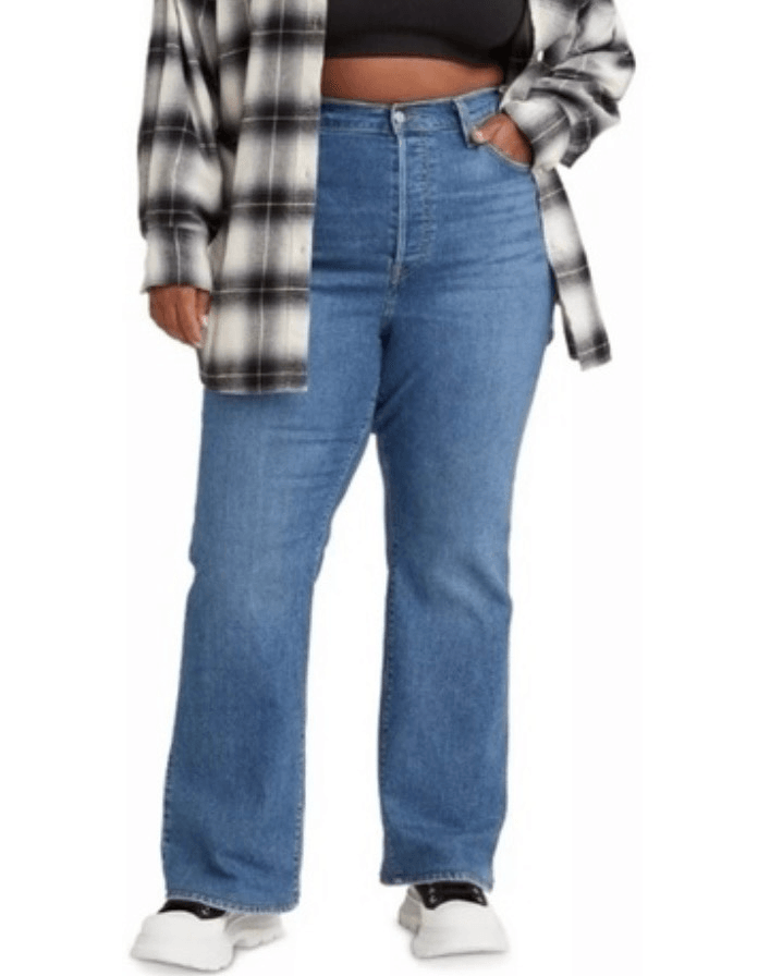 Levis Ribcage Bootcut Button Fly Jeans Medium Wash Size 24W