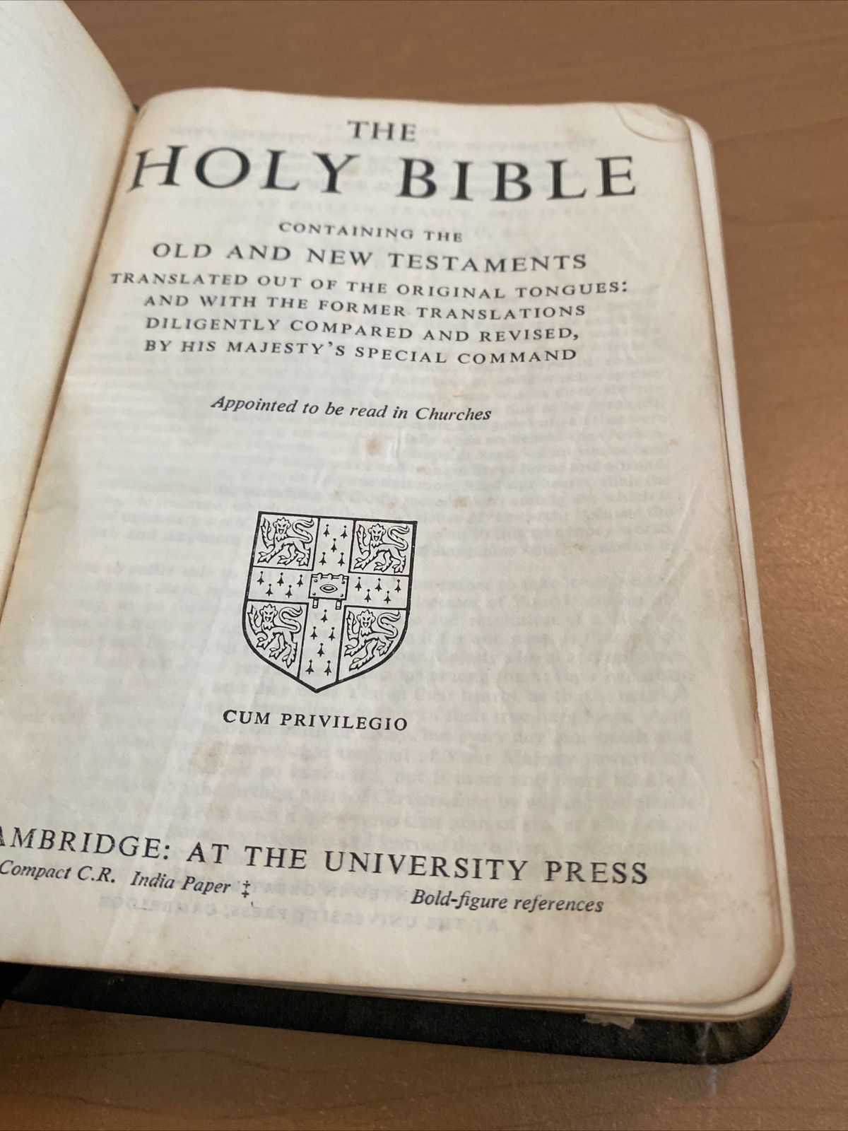 Vintage Cambridge University Pocket Holy Bible KJV Concordance Maps