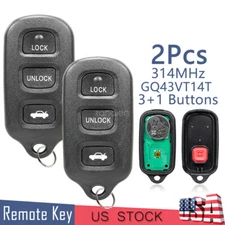 2X Replacement Remote Control Key Fob For Pontiac Vibe 2003-2005 2006 2007 2008