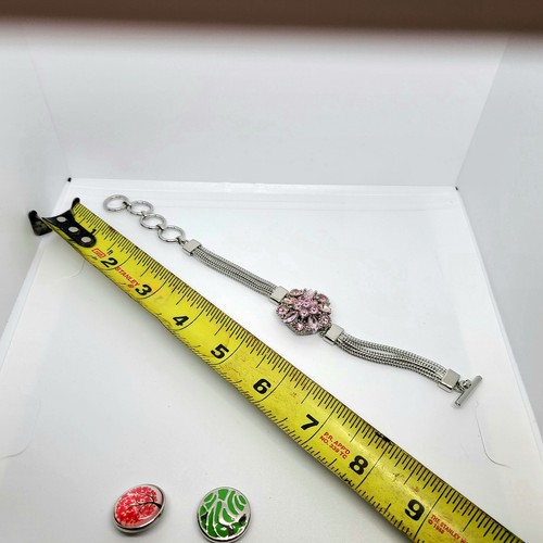 JAX New Zealand Convertible Bracelet 3 Piece Pink Green Silver - Picture 5 of 5