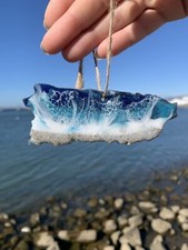 Puerto Rico Holiday Ornament, Handmade Resin Art is One Of A Kind, Island Chr...