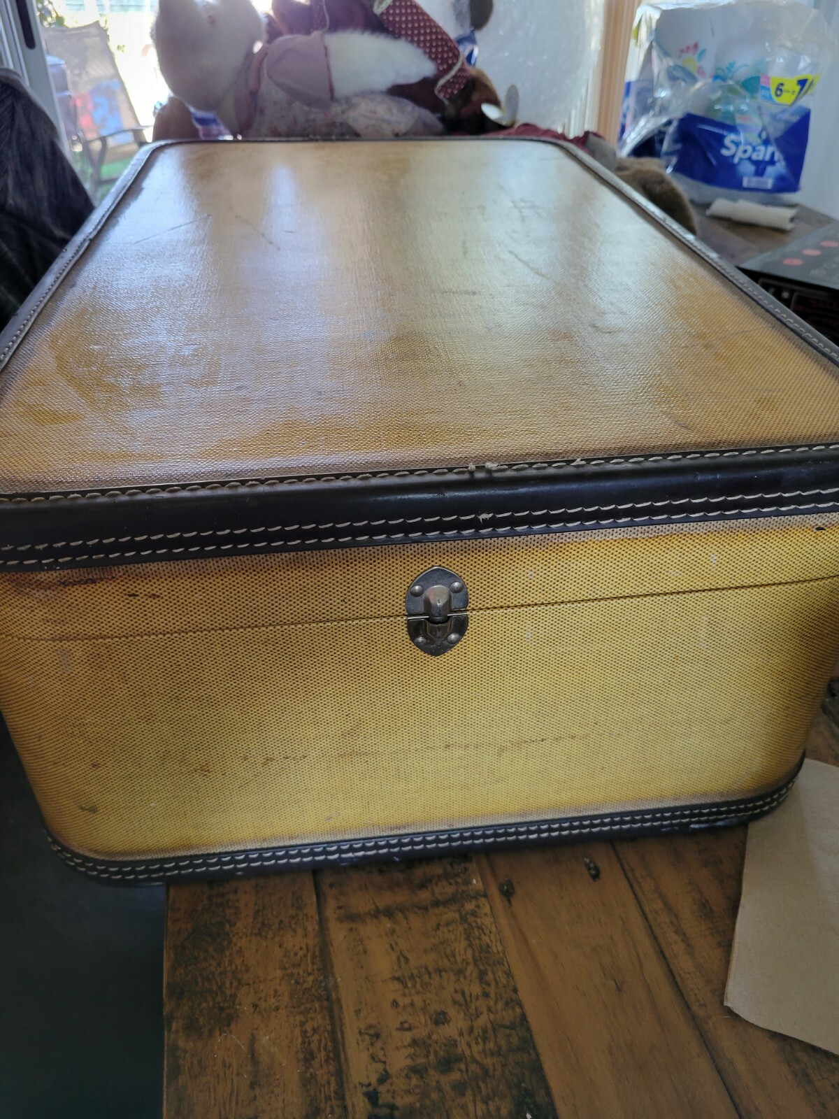 Vintage Wheary Luggage Gold Color eBay