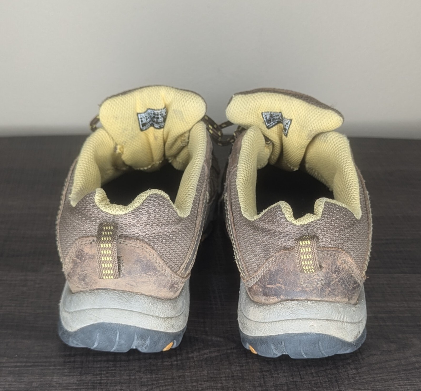 Scarpe Keen Marrone Giallo Impermeabili Pelle Escursionismo Trail Lacci Donna Taglia 38EU 7.5