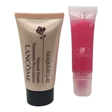 Lancôme Maqui-Éclat Natural Finish Treatment Foundation Buffed Bisque + ￼￼￼Gloss