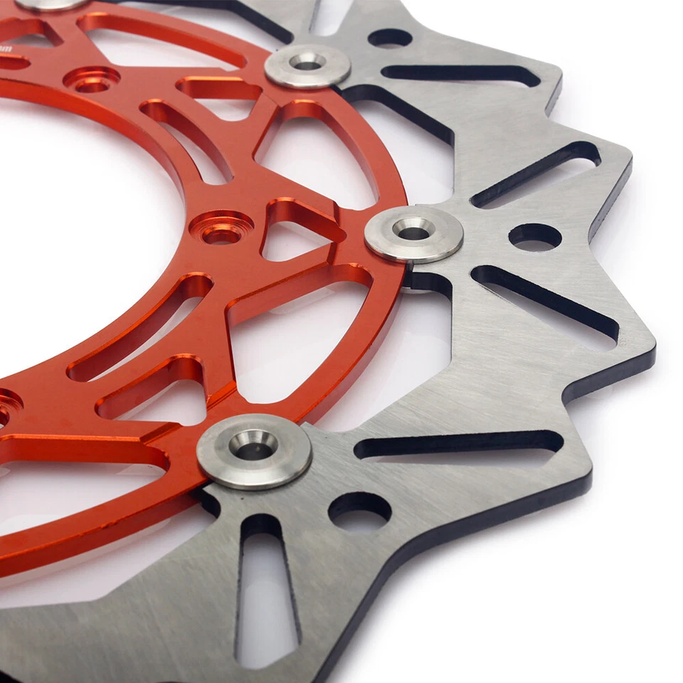 Rotor de disco de freno delantero Supermoto 320 mm para XCW EXC SXF MXC XC SXS 125-640 naranja Foto 4 de 4