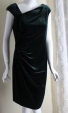 NWT Ralph Lauren Sz 10 M Exquisite EMERALD Velvet Straight Fitted Sheath Dress