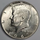 1967 Kennedy Half Dollar 40% Silver
