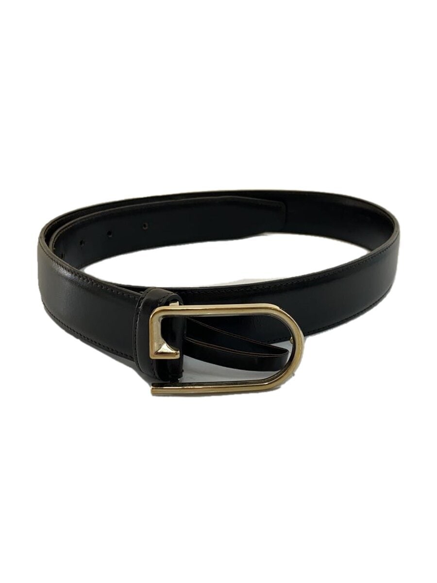 GUCCI Mens Black Leather Belt Size 80 32 with Silver Buckle