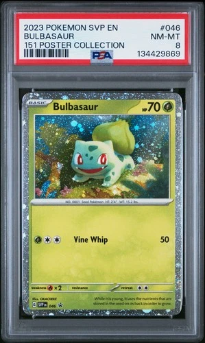 Bulbasaur PSA 8 046/165 151 Poster Collection Pokemon Card