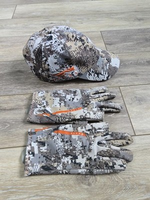 New Sitka Cap/Hat With Side Logo and Gloves-Medium