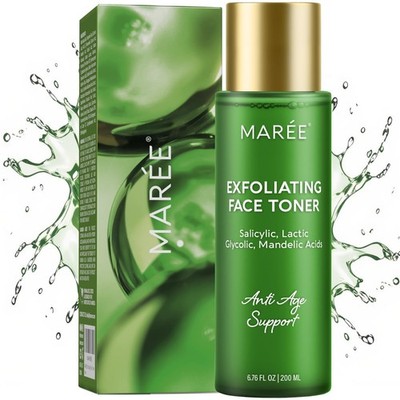 Exfoliating Toner with Salicylic Acid   AHA BHA Face Exfoliant & Pore Cleaner...