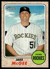 Jake McGee 2017 Topps Heritage #349 Colorado Rockies 25852 Baseball Card