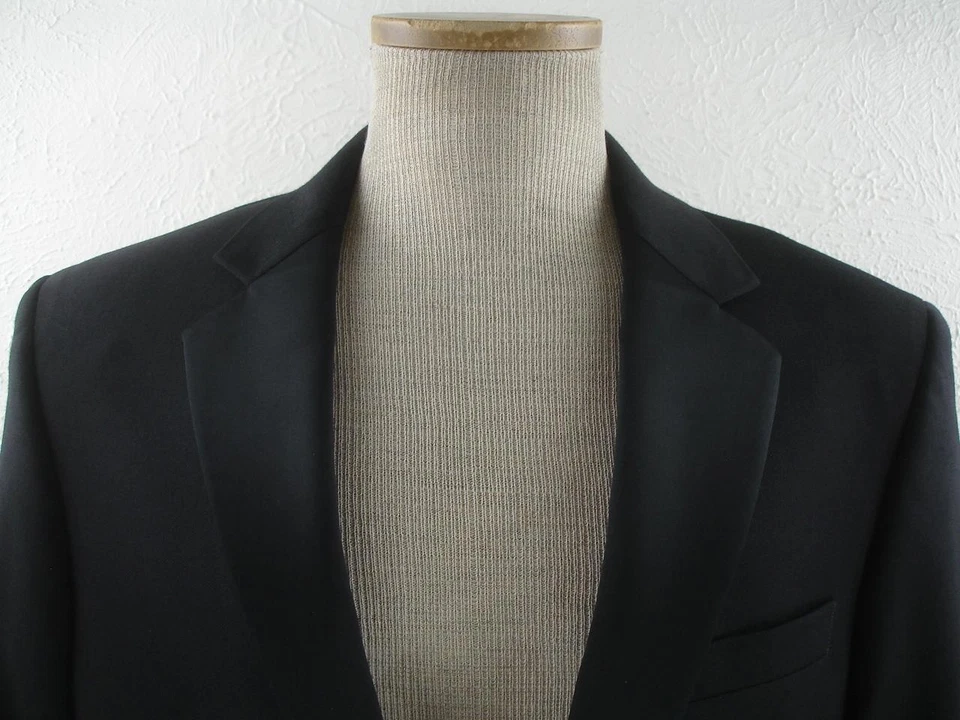 Men's 38R Jos. A Bank 2-Pc Slim Fit Formal Tuxedo Notch Suit Black Pants 34 X 32 - Image 3 of 4