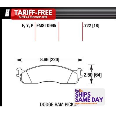 Hawk Brake HB552P.722, Set of 4 Performance Street Pad Performance Racing Parts