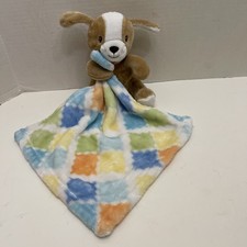 Little Miracles Brown Plush Puppy Dog Lovey Baby Security Blanket Toy