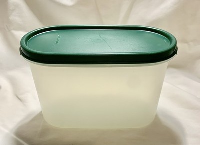 Vintage Tupperware #2 Modular Mate 4 3/4 C Canister (1612) W/green Lid (1616-1)