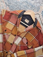 Vintage Fox Knapp Wool Plaid Jacket Womens Small USA Made Quilted Lined Shirt...