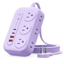 Surge Protector Power Strip, PD20W Multiple Outlets Extension Cord with 6 AC ...