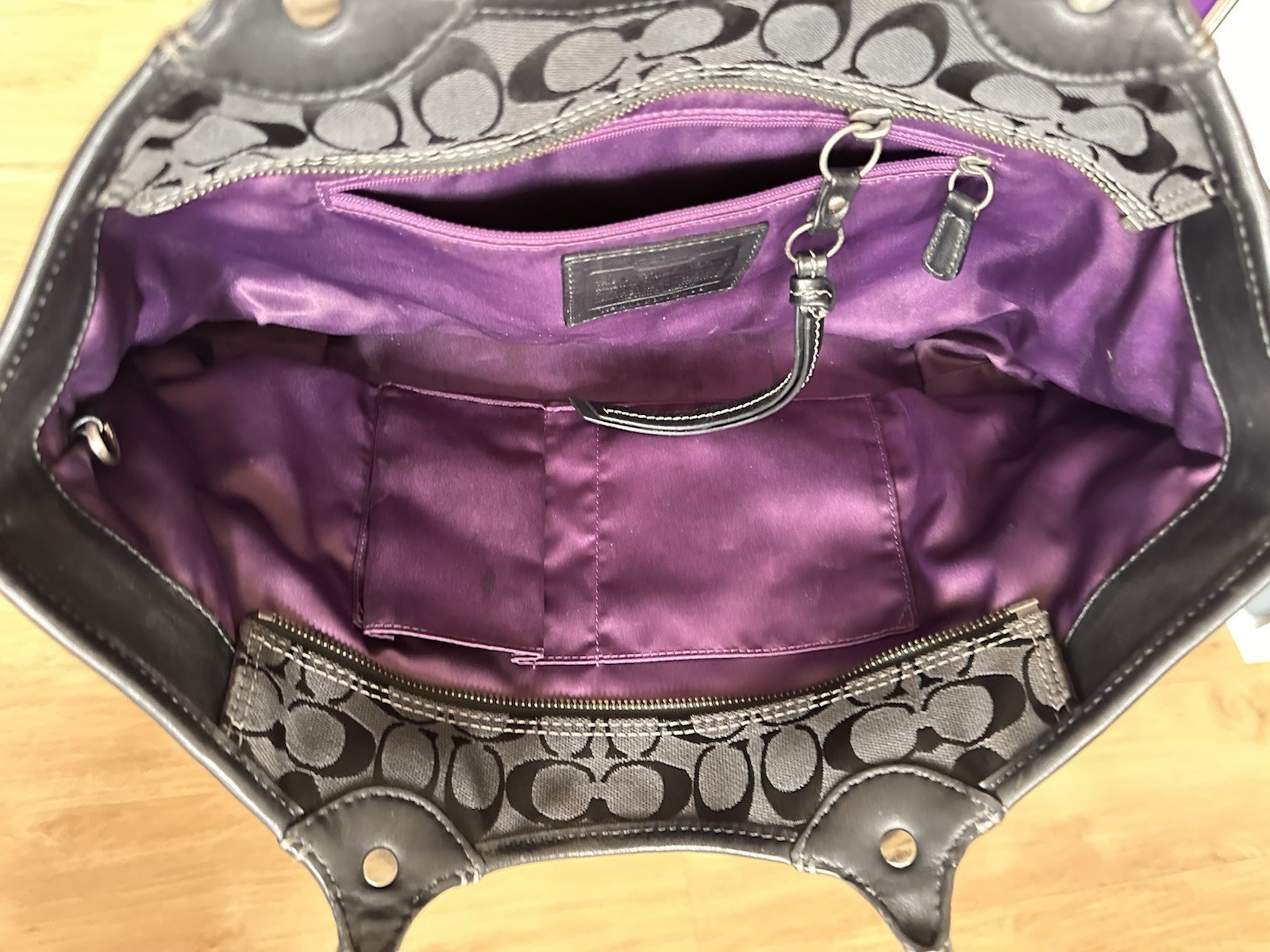 Coach Bleecker Black Patchwork Tote - image 4