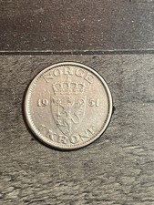 1951 Norway 1 Krone Coin