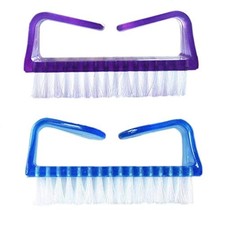 Leline's Nail Brush, 2 Pieces Handle Grip 2 Piece Assortment, Multi-colored