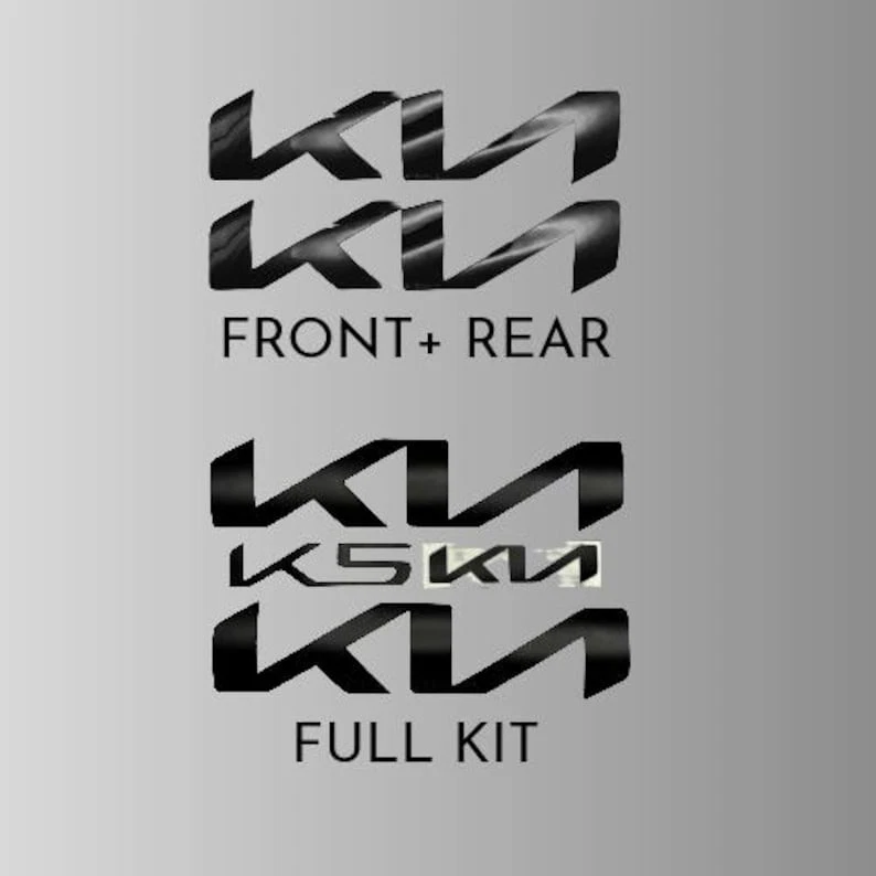 Calcomanía de vinilo superpuesta emblema Kia K5 2022-2025 para LXS GT GT-Line LX personalizada Foto 2 de 4