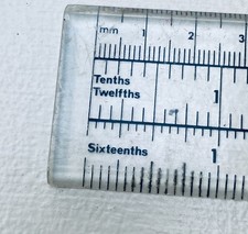 Vintage Government Issue Transparent 18 Ruler Ministry of Defence  London