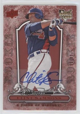 2008 Upper Deck A Piece of History Rookie Red 53/99 Clint Sammons #105 Auto 9ap