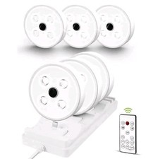 Puck Lights with Remote 6 Pack, Recharge Under Cabinet Lights with Charging...
