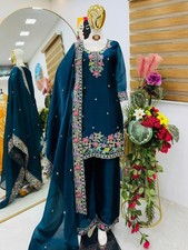 Designer Indian Pakistani top plazzo Bollywood Dress Party Wear Suit wedding