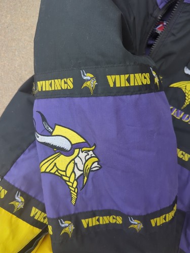 Minnesota Vikings Pro Player NFL 1994 75th Puffer Coat Jacket Large Vintage - Picture 5 of 11