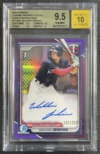 WALKER JENKINS BGS 9.5 2024 BOWMAN CHROME PROSPECT PURPLE REFRACTOR AUTO 137/250