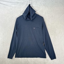 Vineyard Vines Shirt Mens Small Blue Edgartown Hooded Long Sleeve Pocket Tee