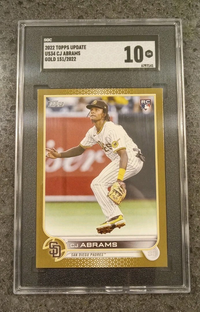 2022 Topps Update Series - C.J. Abrams #US34 Gold /2022 (RC) SGC 10 Gem Mint