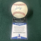 AMED ROSARIO Autographed Baseball ROMLB New York Yankees BECKETT COA